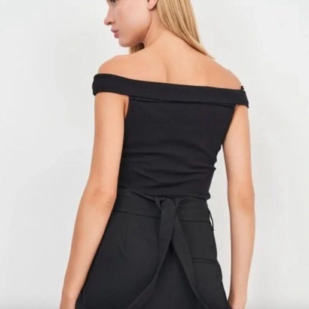 Zara Ribbed Off-The-Shoulder Top - Picture 3 of 10